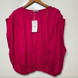 NWT Zara Pink Boxy Blouse S